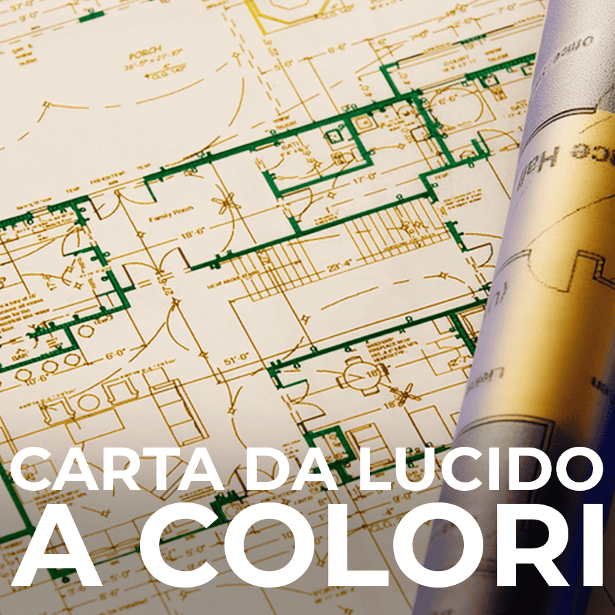 Stampa disegni tecnici su carta da lucido a colori
