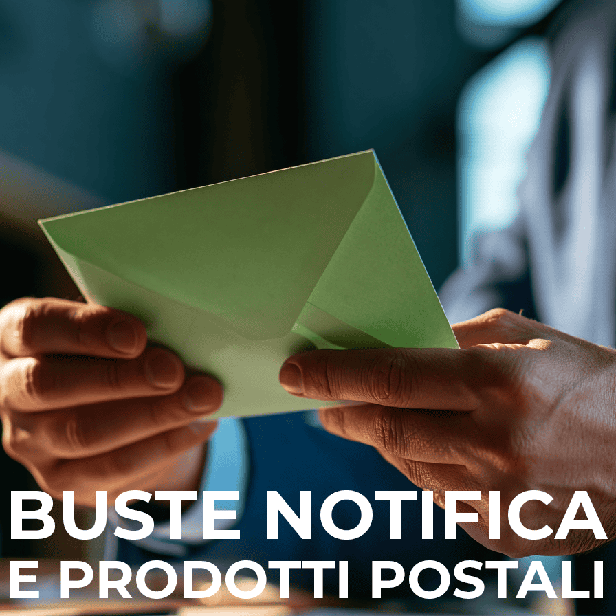 Buste verdi per notifica in proprio o tramite Ufficiali Giudiziari, f.to 19x26 cm