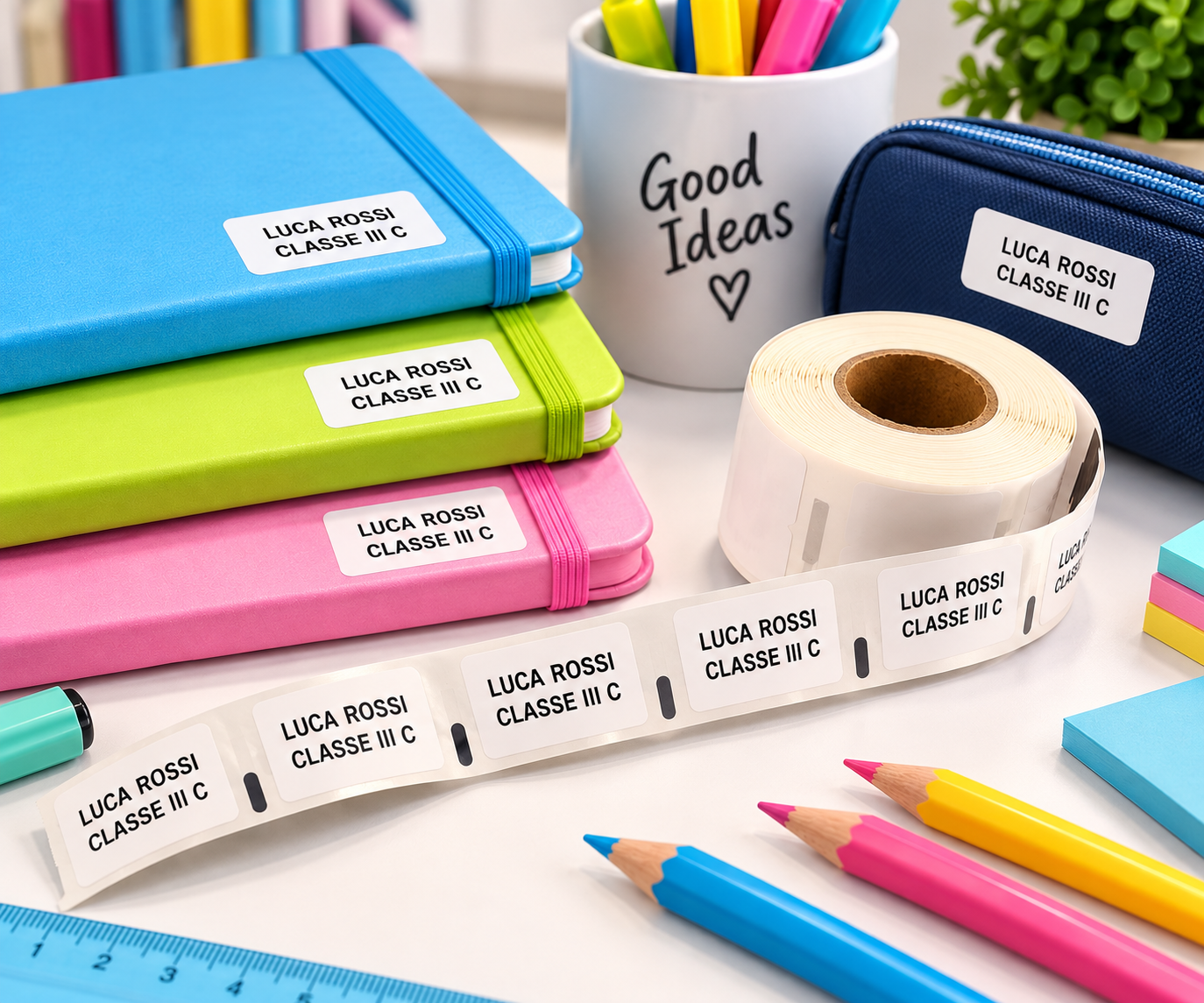 Etichette personalizzate per materiale scolastico